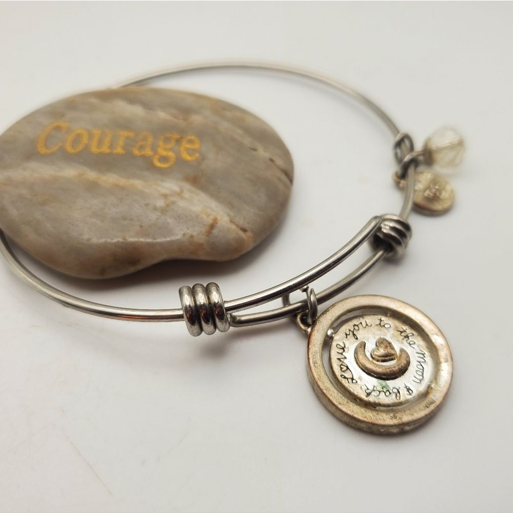 Antique styled I love‎ you to the moon and back bracelet